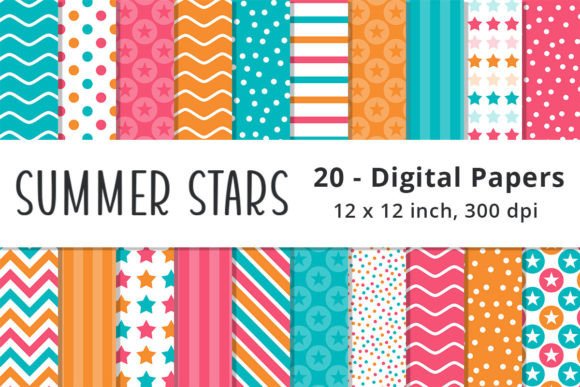 Brighten Your Summer Projects with These Starry Digital Papers