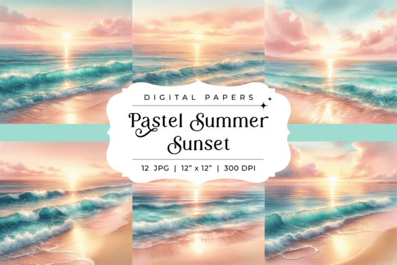 Capturing the Golden Hour: Designing with Pastel Summer Sunset Backgrounds