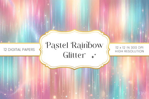 Creating Magic with Pastel Rainbow Glitter Backgrounds