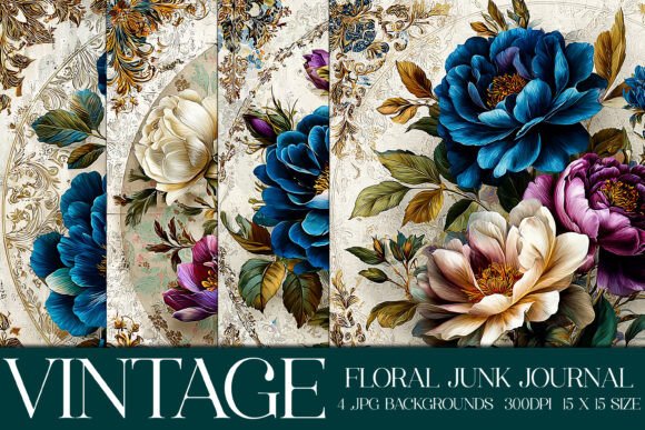 Elegant Floral Backgrounds, S16: A Designer's Vintage Toolkit