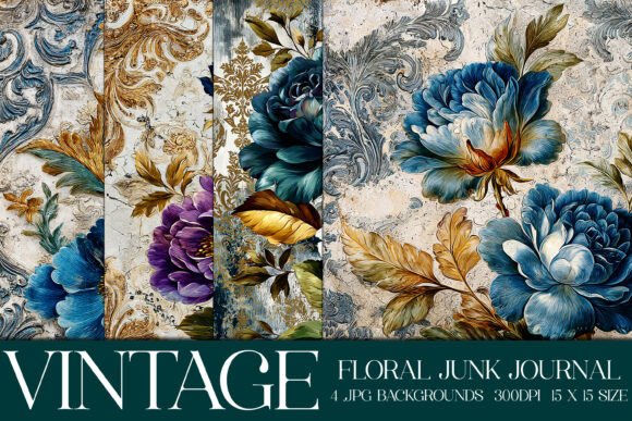 Elegant Floral Backgrounds, S21: Your Vintage Design Toolkit