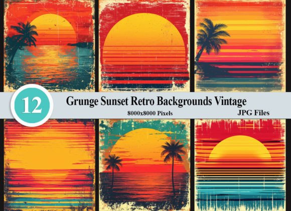Grunge Sunset Retro Backgrounds Vintage: A Creative Toolkit for Designers