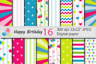 Happy Birthday Digital Papers: Vibrant Backgrounds for Celebrations