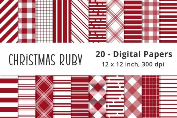 Infuse Your Projects with Holiday Cheer: Ruby Red Seamless Striped Backgrounds