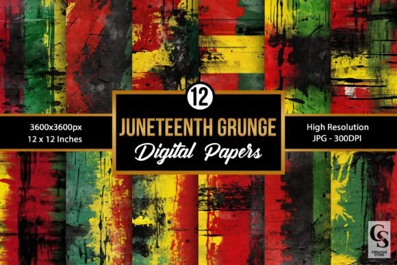 Juneteenth Grunge Texture Backgrounds: Bold Visuals for Meaningful Design