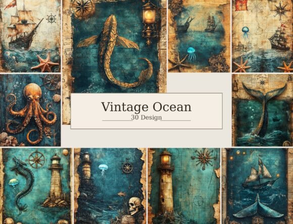 Set Sail on Your Next Design: The Allure of Vintage Nautical Pirate Backgrounds