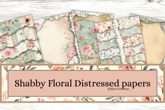 Shabby Chic Journal Pages: Timeless Digital Backgrounds
