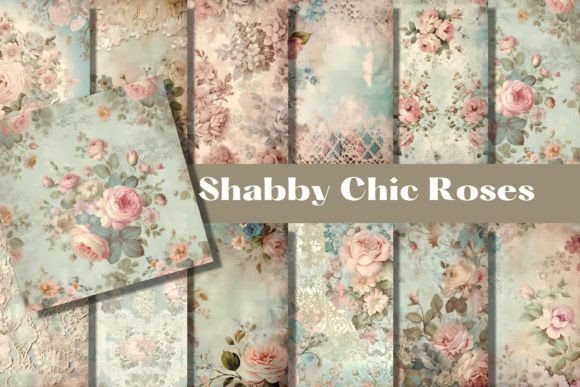 Shabby Chic Vintage Roses Backgrounds: A Designer's Guide to Digital Papers