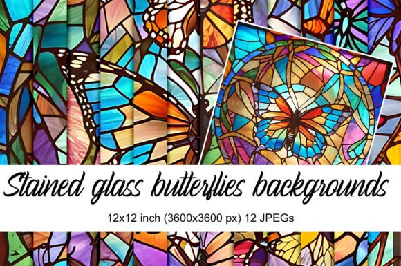 Stained Glass Butterflies: A Digital Paper Collection