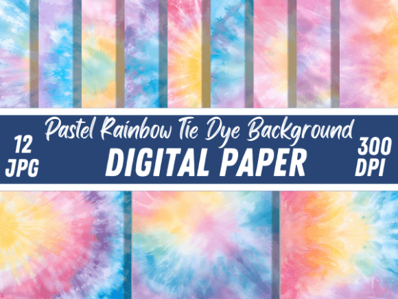 Unleash Creativity with Pastel Rainbow Tie Dye Paper Backgrounds