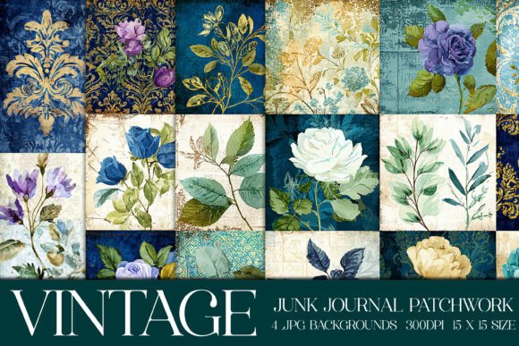 Vintage Quilt Style Backgrounds, S22: A Patchwork of Possibility
