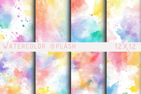 Watercolor Splash Backgrounds: Injecting Vibrant Energy into Creative Projects
