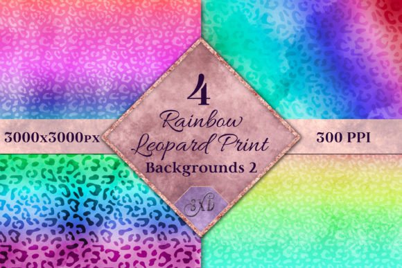 Wild Color: Using Rainbow Leopard Print Backgrounds 2